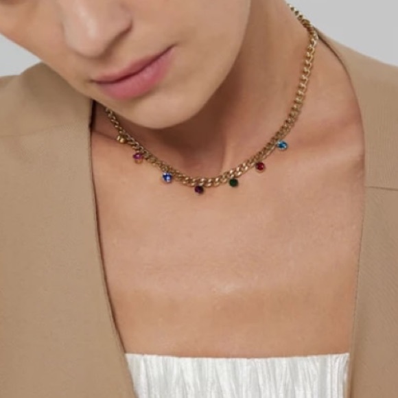 💛Gold plated colourful necklace - Picture 6 of 9